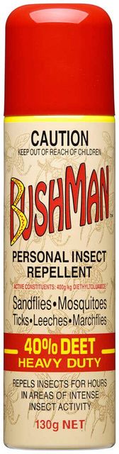 Bushman ULTRA Aerosol 40% Deet Personal Insect Repellent 130g