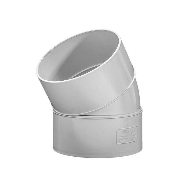 Elbow Storm PVC F&F 75mm 22 Deg