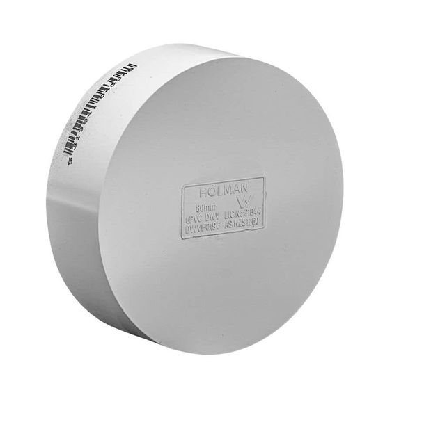 Holman DWV PVC Cap Push On 80mm