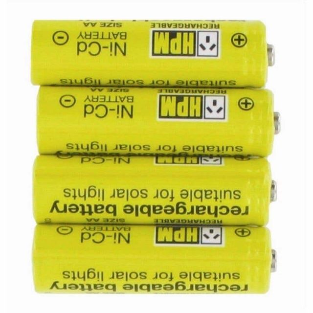 HPM Solar Rechargeable Batteries - 4 Pack