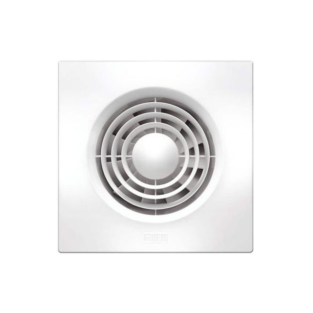 HPM Wall Fan Slimline Square White 100mm