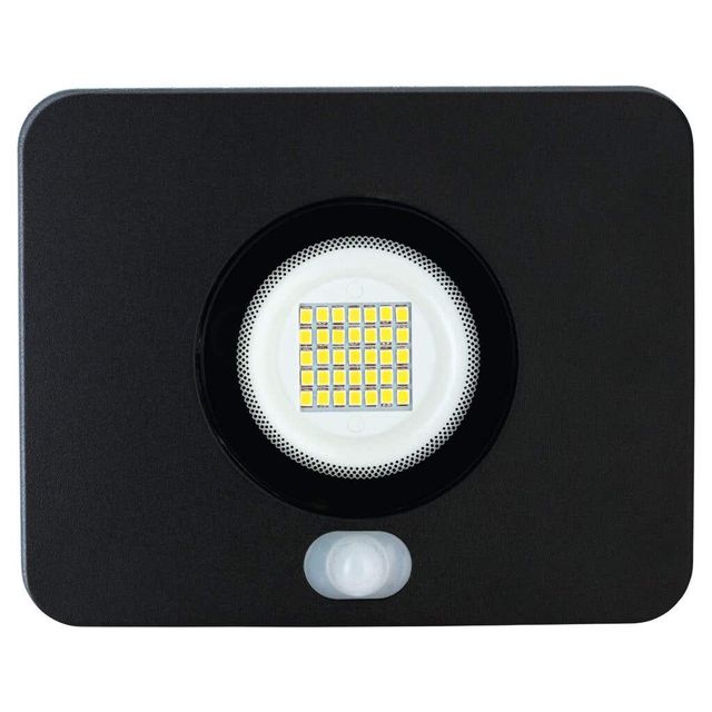 HPM LED Slim Floodlight with Sensor Black 15W