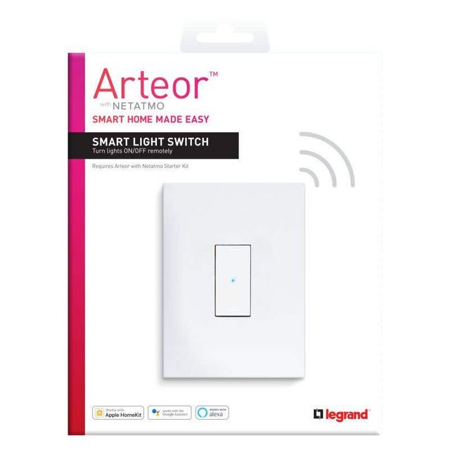 Legrand Arteor Smart Wireless Light Switch 1 Gang Vertical