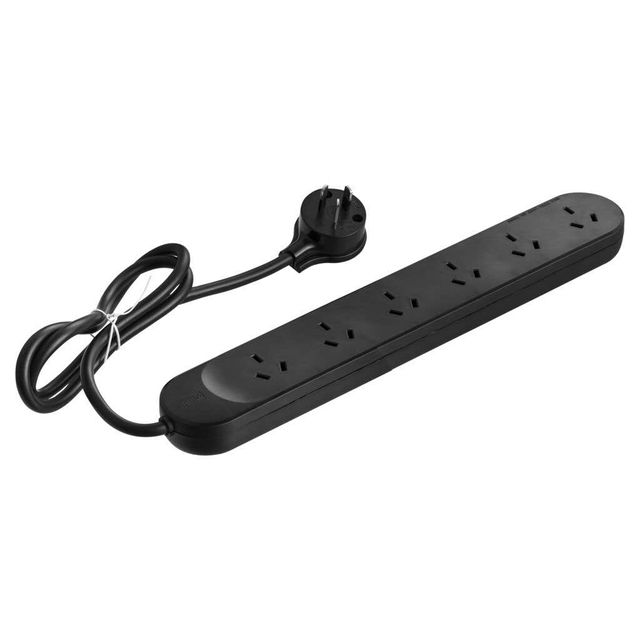 HPM 6 Powerboard Overload Protection Outlet Black