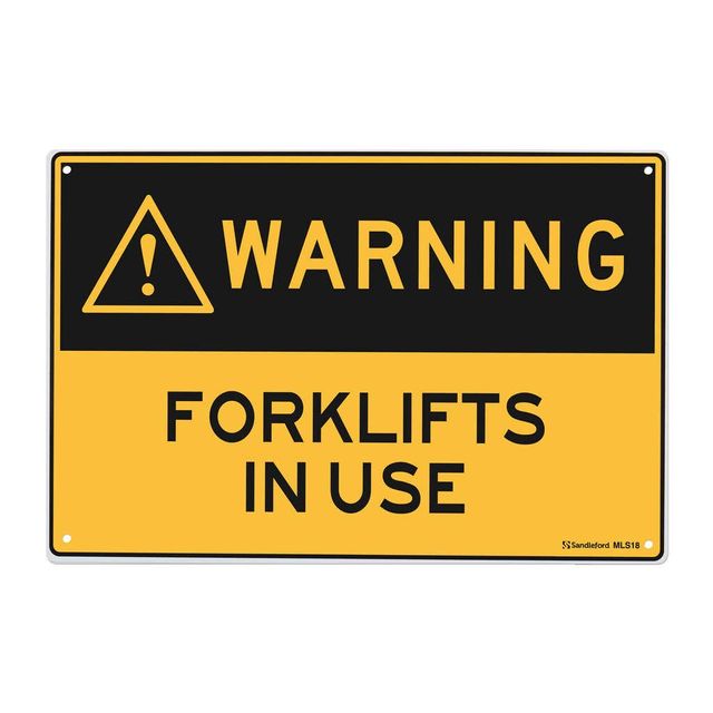 Sandleford Warning Forklifts In Use Sign
