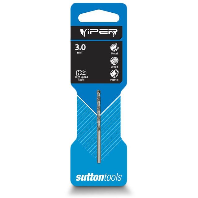 Sutton 3.0 X 61mm Hss-Bright Jobber Drill Bit - Viper
