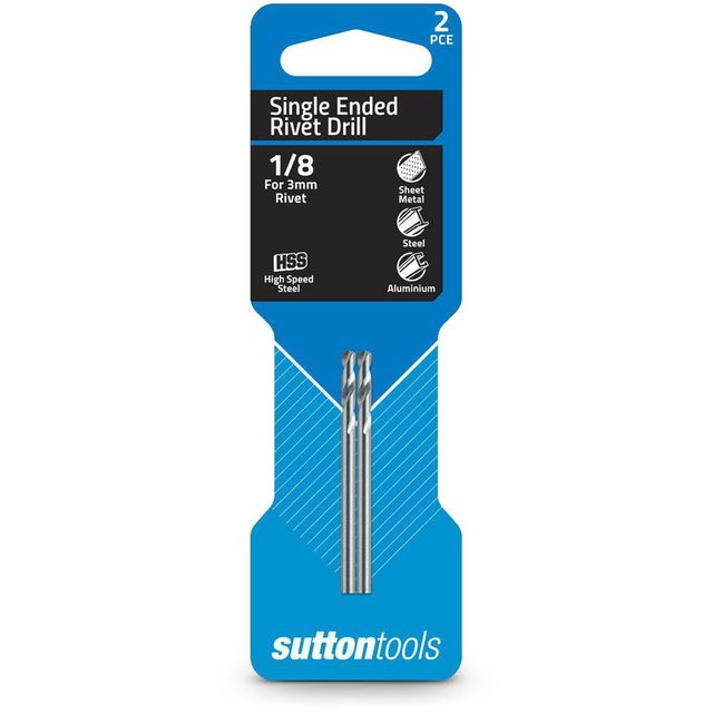 Sutton 1/8Inch X 54mm Hss Panel Drill Bit - Shortie - 2 Piece