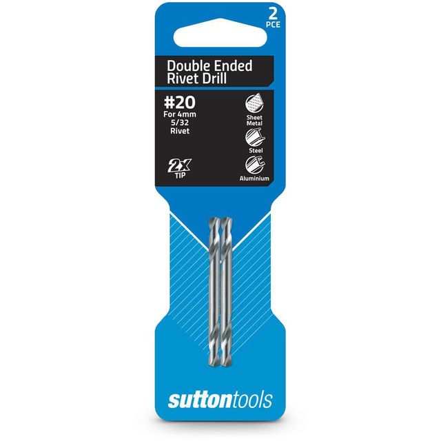 Sutton No.20 X 54mm Hss Double-Ended Panel Drill Bit - 2 Piece