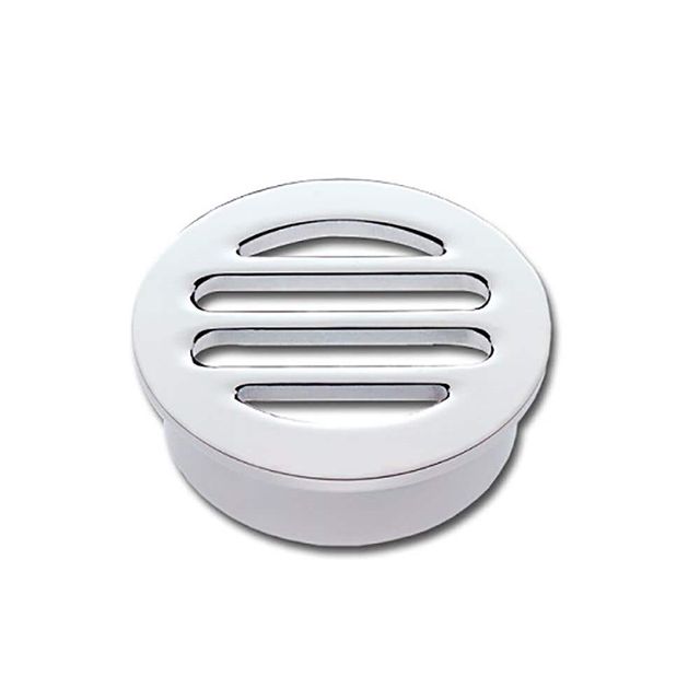 Mildon Grate Light Brass Round Chrome 50mm