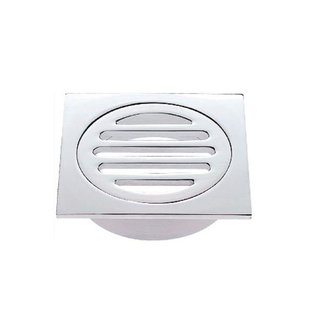 Mildon Square Grate Chrome 80mm