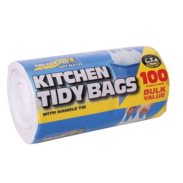 Mr Clean Kitchen Tidy Bags 27L - 100 Pack