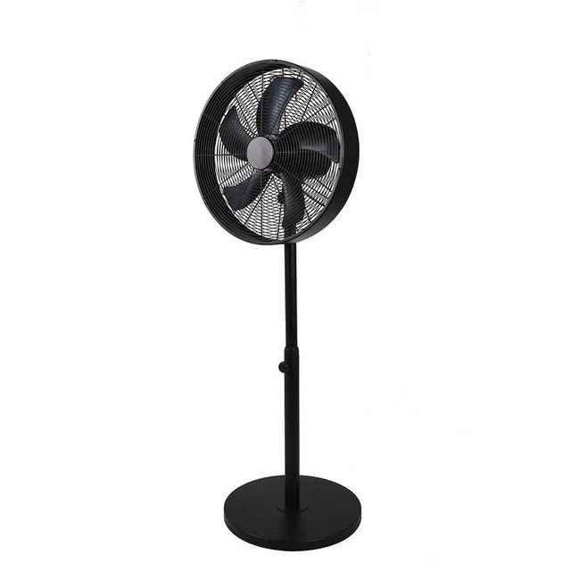 ROK 50W Drum Pedestal Fan Matt Black 400mm