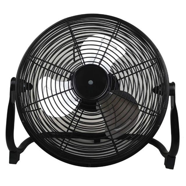 ROK Rechargeable Floor Fan Black 250mm