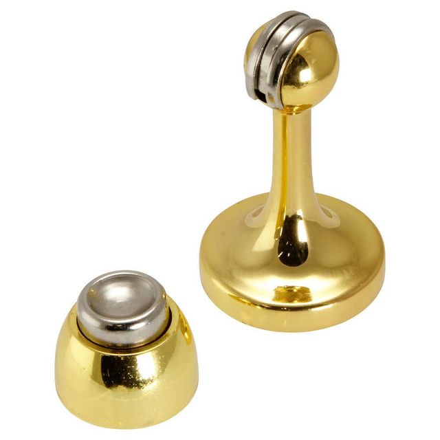 Trio Silva Magnetic Doorstop Electro Brass 75mm