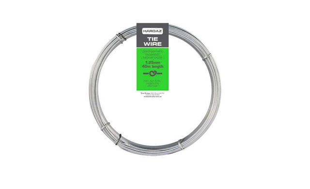 Trio Hardaz Tie Wire Dispenser Pack Galvanised 1.25mm x 40m