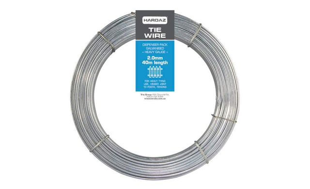 Trio Hardaz Tie Wire Dispenser Pack Galvanised 2.00mm x 40m