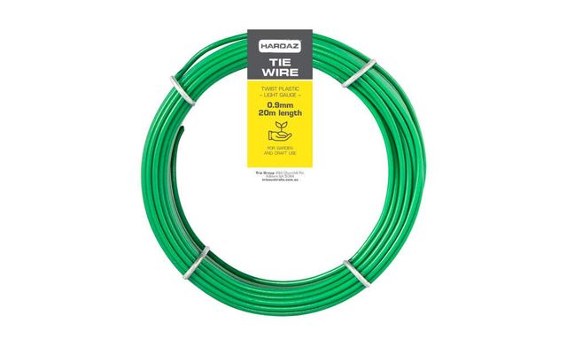Trio Hardaz PVC Tie Wire Green 0.9mm x 20m