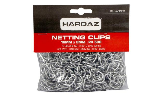 Trio Hardaz Netting Clips 16 x 2mm - 500 Pack