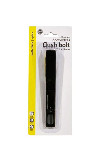 Trio Flush Bolt Black 150 x19mm