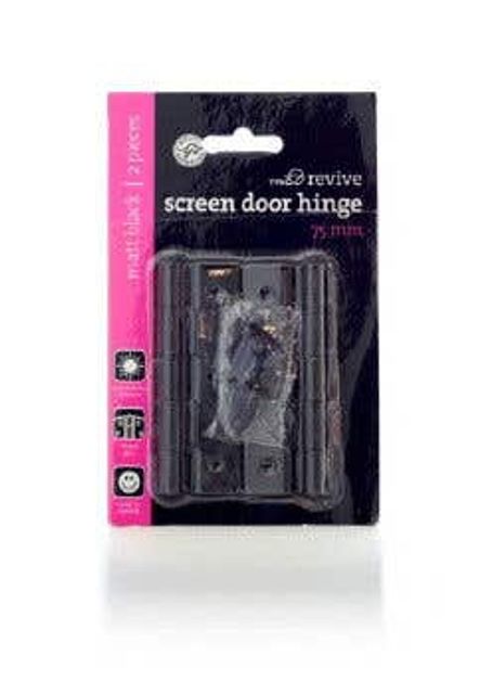 Trio Screen Door Hinge Matt Black 75mm