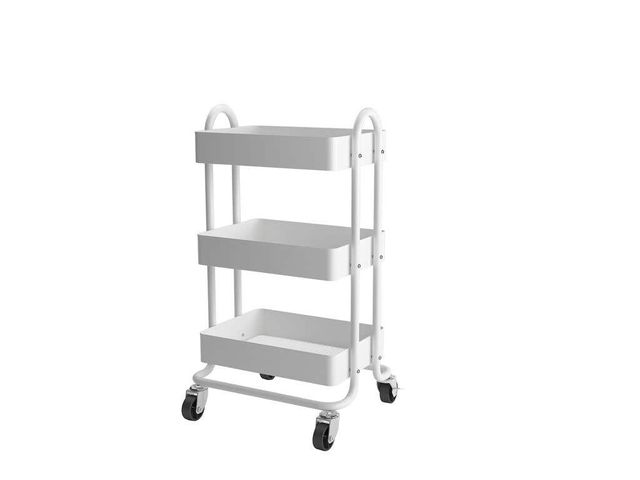 Trolley Utility With Handles 3 Tier White