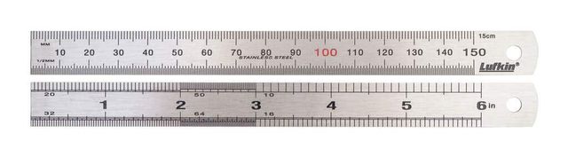 Crescent Lufkin Stainless Steel Ruler 150mm/6"