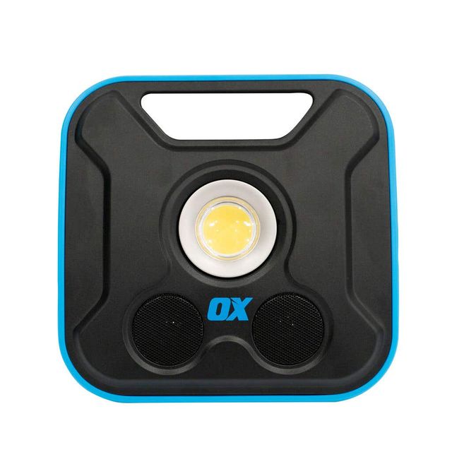 Ox Pro Rechargeable Led Work Light with Wireless Speakers