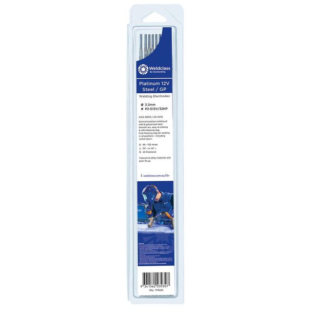 Weldclass Platinum 12V General Purpose Electrodes Handy Pack 3.2mm - 9 Pack