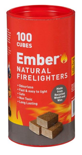 Ember Wooden Firelighters Tube 100 pack