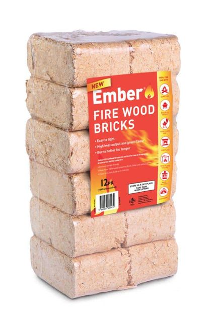 Ember Fire Wood Bricks 12 Pack
