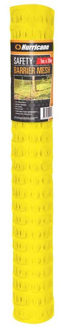 Hurricane™ Safety Barrier Mesh Yellow 1 x 30m