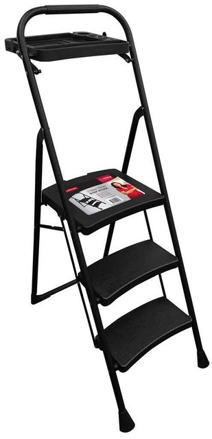 Faulkner 3 Step Wide Ladder with Tool Tray 100kg Domestic