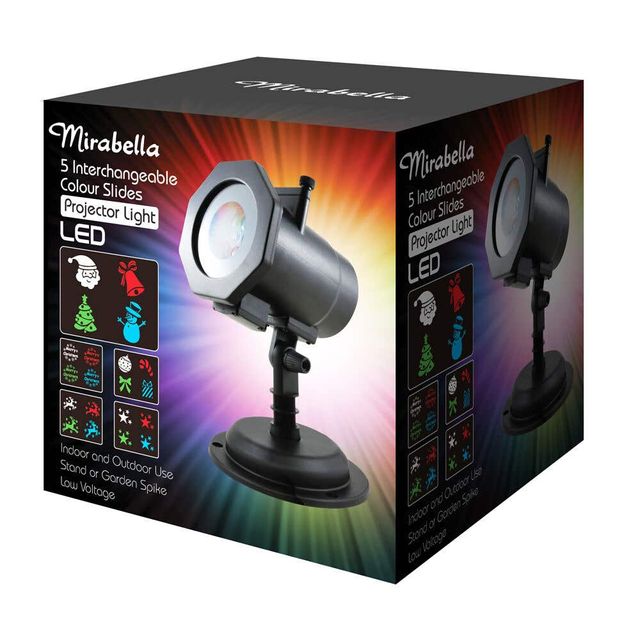 Mirabella 5 Slide LED Christmas Projector