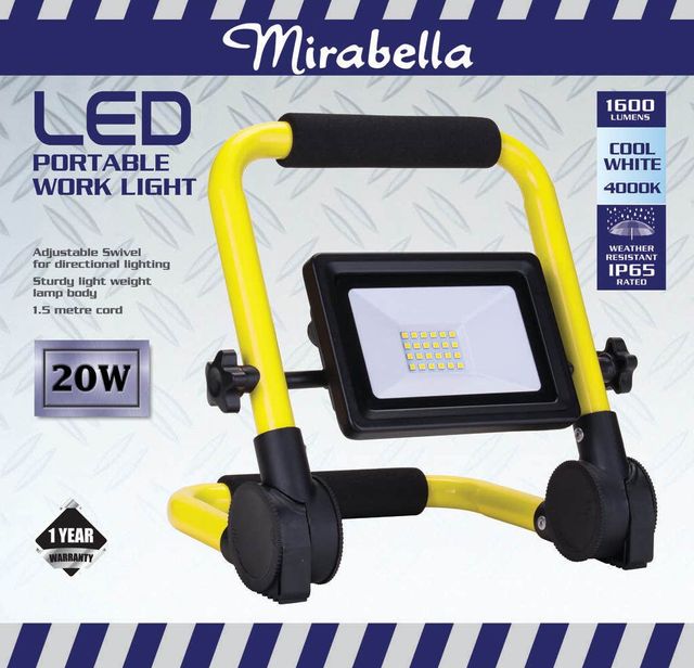 Mirabella Portable LED Worklight 20W