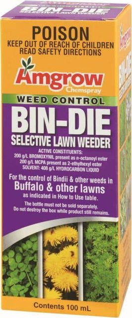 Amgrow Chemspray Bin-Die Selective Lawn Weeder Concentrate 100ml