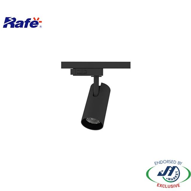 Rafe 12W 3000k Warm White Dimmable LED Track Light in Black