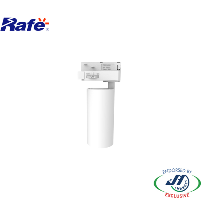 Rafe 12W 4000k Neutral White Dimmable LED Track Light in White