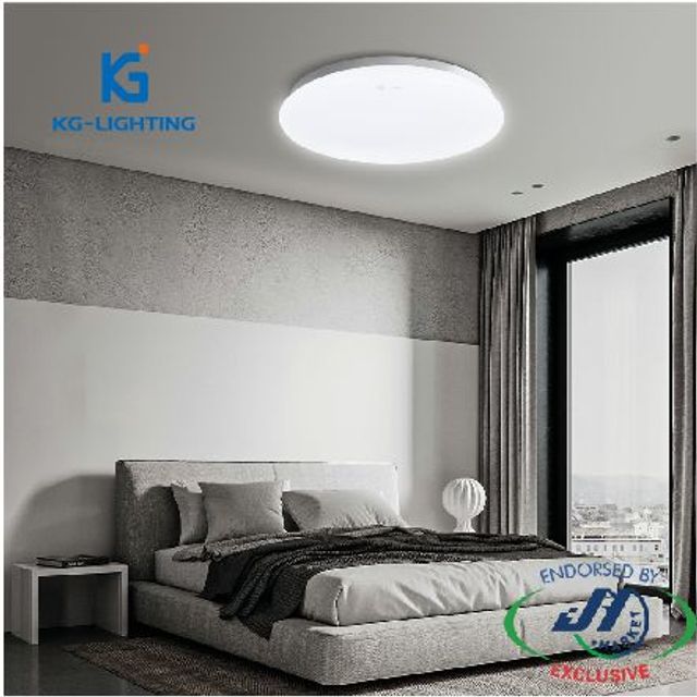 KG 24W Dimmable Tricolour Slim LED Oyster Light