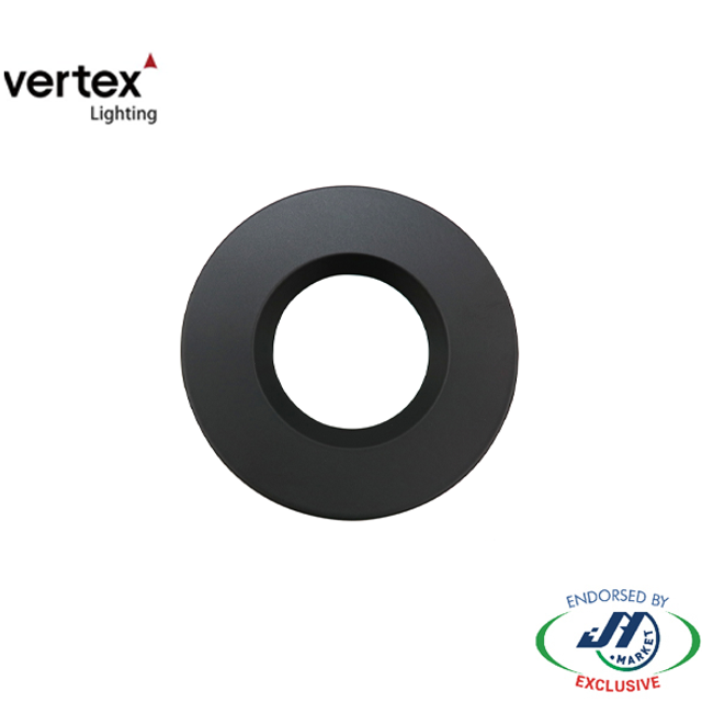 Vertex Black Rim for 8W 70mm LED Downlight