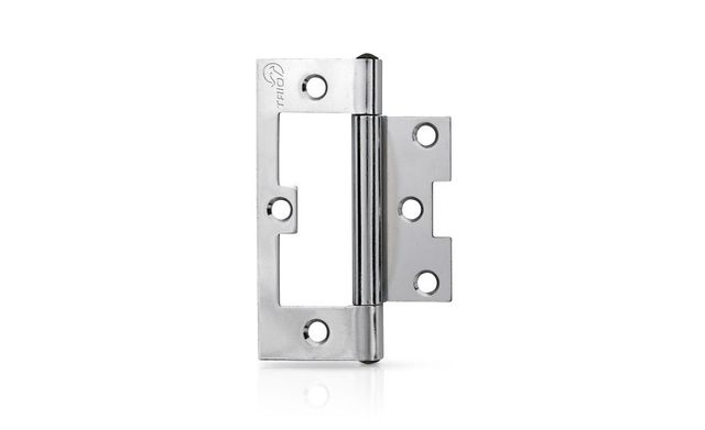 Trio Warlan Quick Fit Hinge Light & Narrow Door Hinges 75x44x1.6 Fixed Pin Zinc Plated